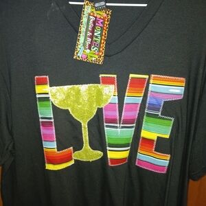 District Black Tee with Vibrant Design